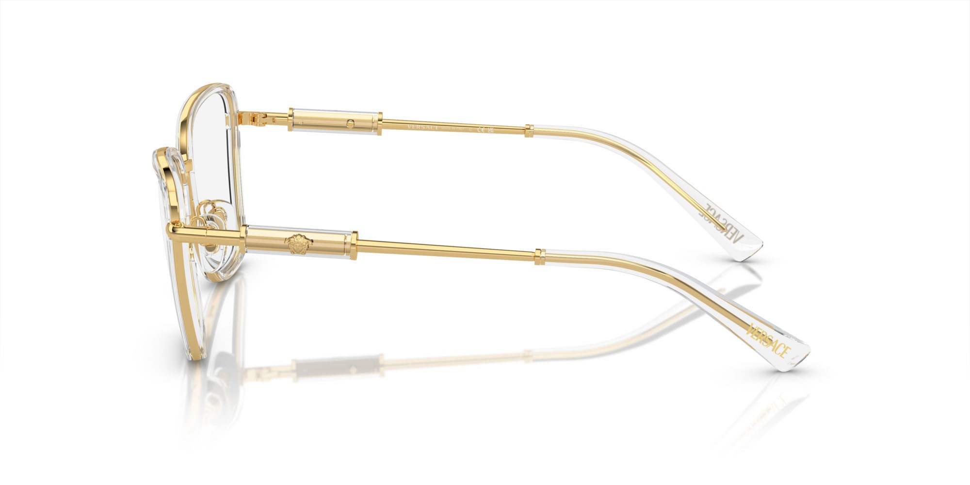 Eyeglasses Versace VE 1292 (1508) color cristallo shape butterfly lenses lente demo