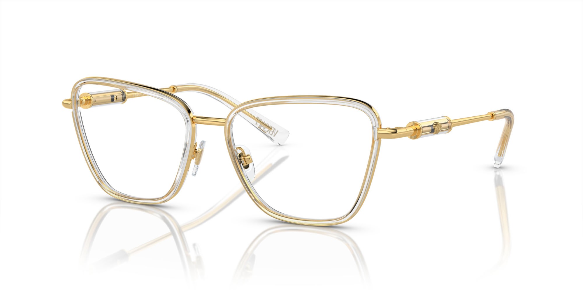 Eyeglasses Versace VE 1292 (1508) color cristallo shape butterfly lenses lente demo