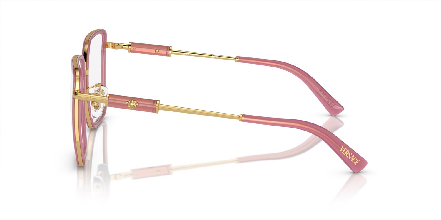 Eyeglasses Versace VE 1294D (1510) color bordeaux opalino shape butterfly lenses lente demo
