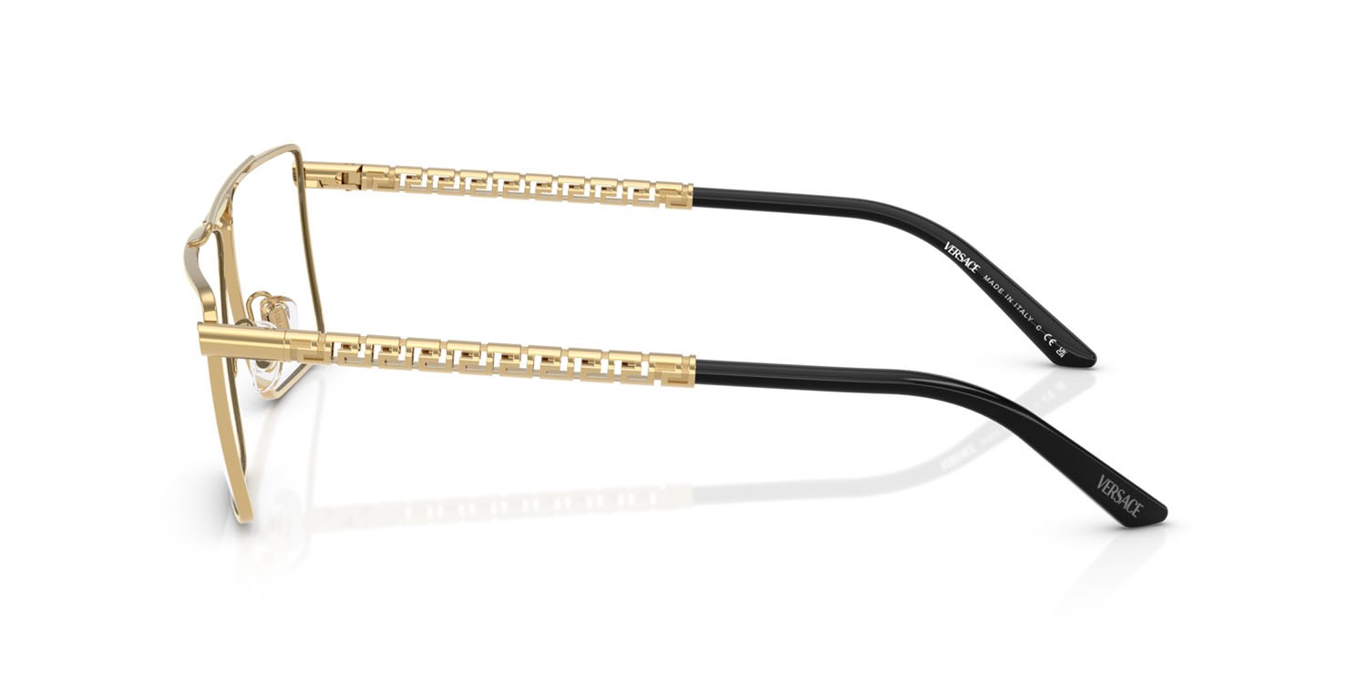 Eyeglasses Versace VE 1295 (1002) color oro shape rectangle lenses lente demo