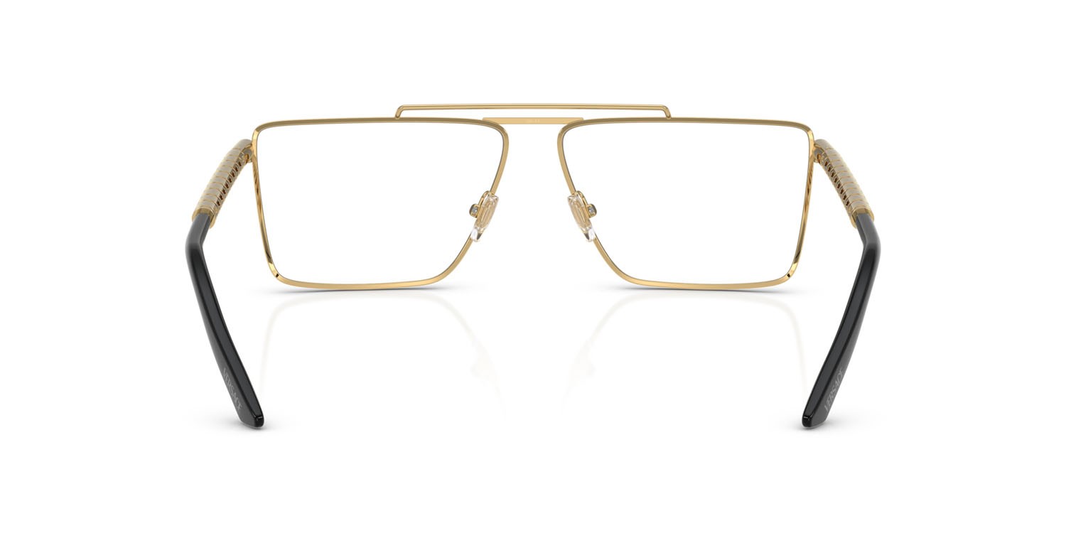 Eyeglasses Versace VE 1295 (1002) color oro shape rectangle lenses lente demo