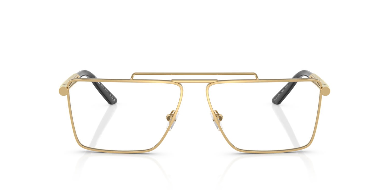 Eyeglasses Versace VE 1295 (1002) color oro shape rectangle lenses lente demo