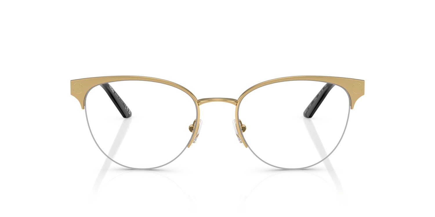 Eyeglasses Versace VE 1297 (1002) color oro shape cat eye lenses lente demo