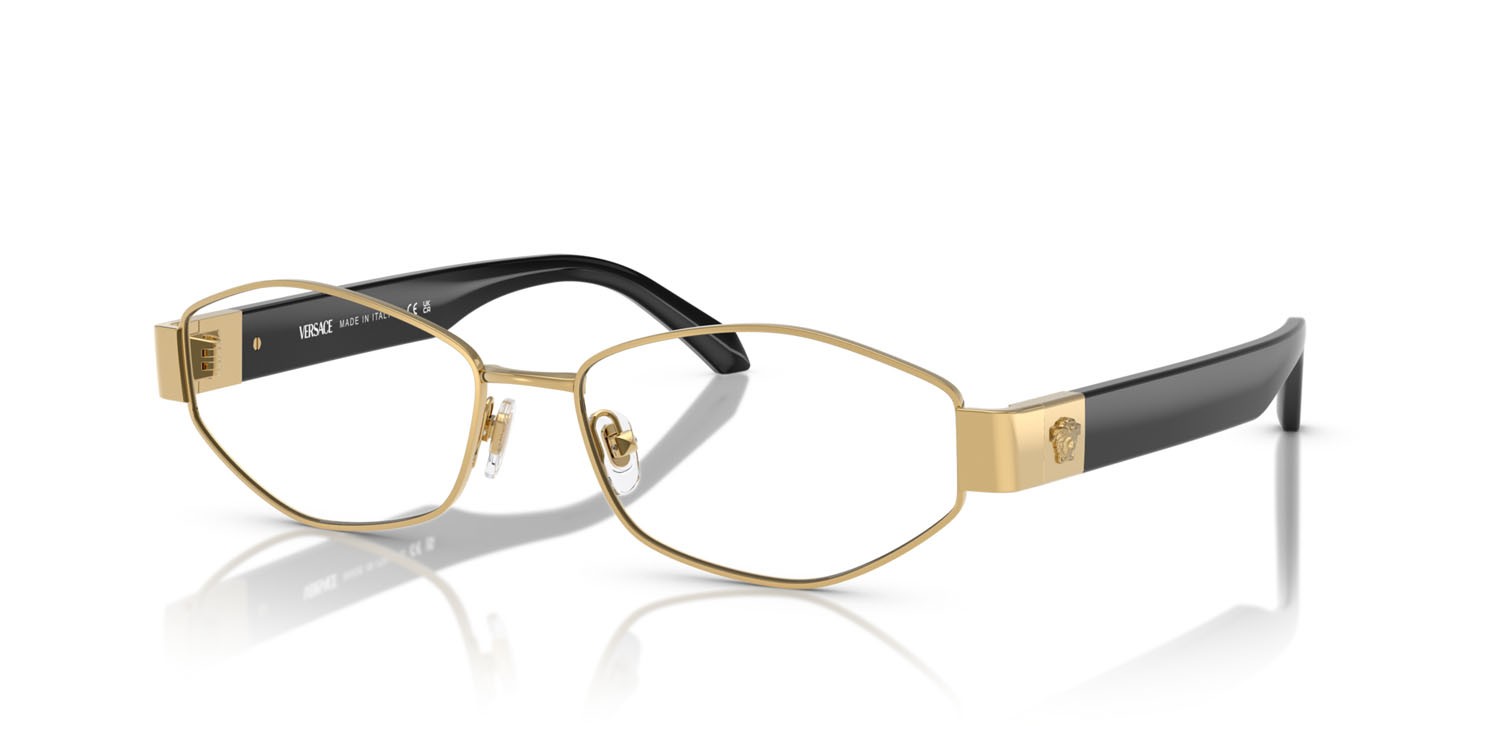 Brillen Versace VE 1298 (1002) farbe oro form unregelmäßig gläser lente demo