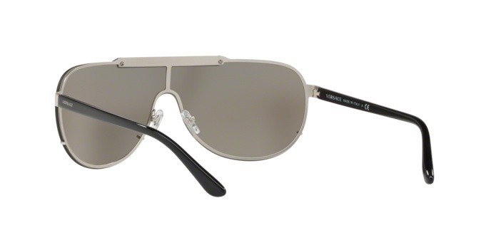 Occhiali da sole Versace VE 2140 (10006G) colore silver forma aviator lenti light grey mirror silver