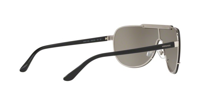 Occhiali da sole Versace VE 2140 (10006G) colore silver forma aviator lenti light grey mirror silver