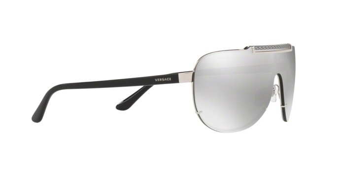 Occhiali da sole Versace VE 2140 (10006G) colore silver forma aviator lenti light grey mirror silver