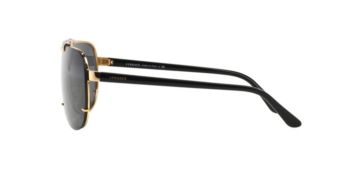 Occhiali da sole Versace VE 2140 (100287) colore gold forma aviator lenti gray