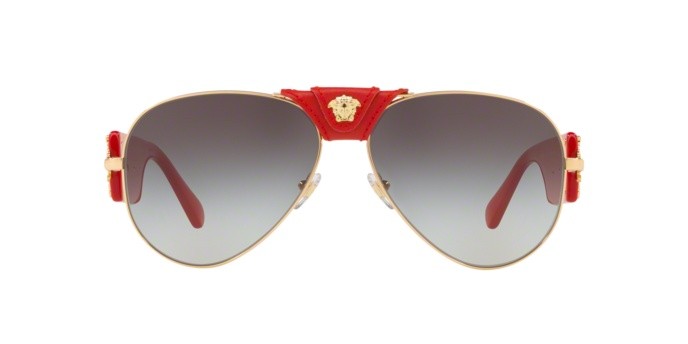 Sonnenbrillen Versace VE 2150Q (100211) farbe gold form aviator gläser grey gradient