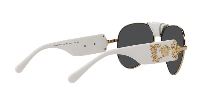 Sunglasses Versace VE 2150Q (134187) color gold shape aviator lenses gray