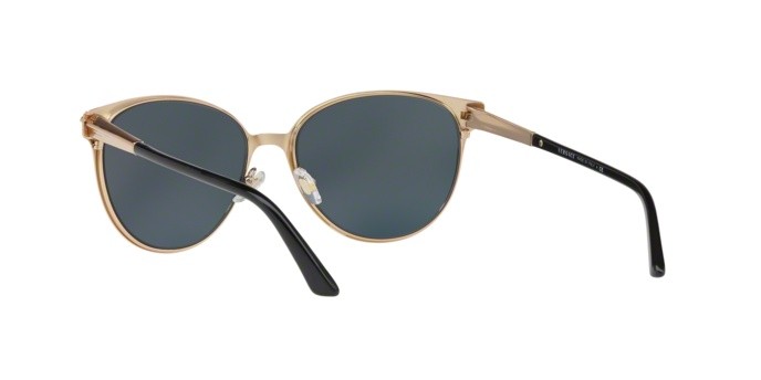Occhiali da sole Versace VE 2168 (14095R) colore pink gold forma pantos lenti dark grey mirror pink