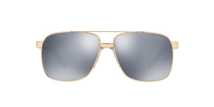 Occhiali da sole Versace VE 2174 (1002Z3) colore gold forma quadrato lenti dk grey mirror silver polar