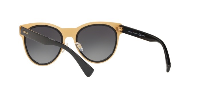 Occhiali da sole Versace Medusa charm VE 2198 (1002T3) colore black forma pantos lenti polar grey gradient