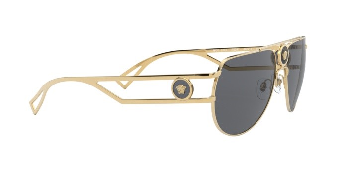 Occhiali da sole Versace VE 2225 (100287) colore gold forma aviator lenti grey