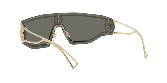 Occhiali da sole Versace VE 2226 (10027P) colore gold forma irregolare lenti brown mirror gold