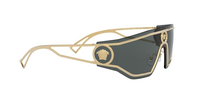 Sunglasses Versace VE 2226 (100287) color gold shape irregular lenses grey