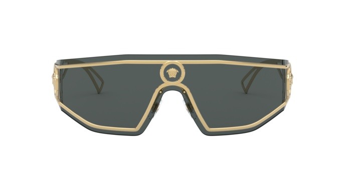 Sunglasses Versace VE 2226 (100287) color gold shape irregular lenses grey