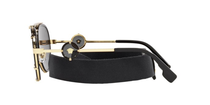 Occhiali da sole Versace VE 2232 (143887) colore black forma aviator lenti dark grey