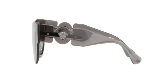 Sonnenbrillen Versace VE 2234 (10016G) farbe transparent grey mirror silver form cat-eye gläser light grey mirror silver