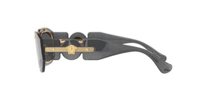 Occhiali da sole Versace VE 2235 (100287) colore transparent dark grey forma irregolare lenti dark grey