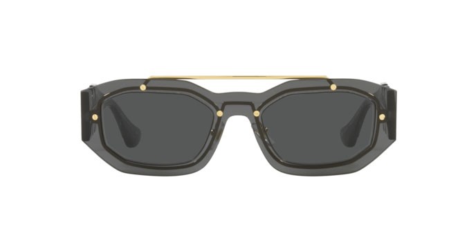 Occhiali da sole Versace VE 2235 (100287) colore transparent dark grey forma irregolare lenti dark grey