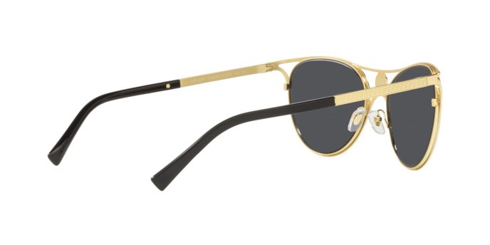 Sonnenbrillen Versace VE 2237 (100287) farbe gold form cat-eye gläser dark grey