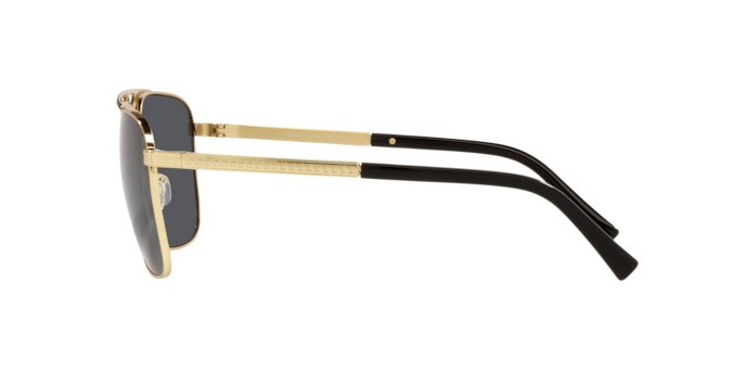 Occhiali da sole Versace VE 2238 (143687) colore gold/matte black forma rettangolare lenti dark grey