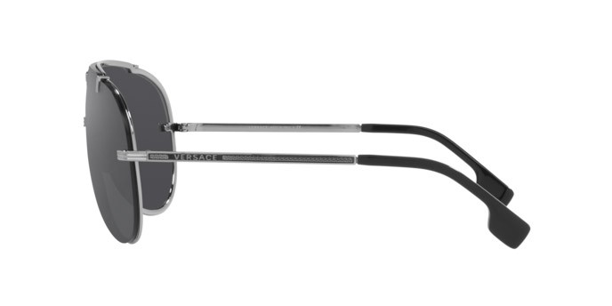 Sonnenbrillen Versace VE 2243 (10016G) farbe gunmetal form aviator gläser grey mirror black
