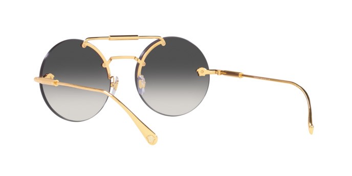 Sonnenbrillen Versace VE 2244 (10028G) farbe gold form rund gläser grey gradient