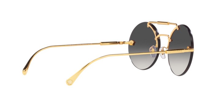 Sonnenbrillen Versace VE 2244 (10028G) farbe gold form rund gläser grey gradient