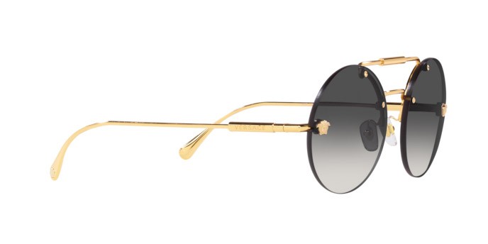 Sonnenbrillen Versace VE 2244 (10028G) farbe gold form rund gläser grey gradient