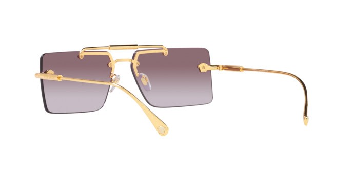 Occhiali da sole Versace VE 2245 (10028H) colore gold forma rettangolare lenti violet gradient