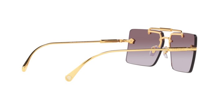Occhiali da sole Versace VE 2245 (10028H) colore gold forma rettangolare lenti violet gradient