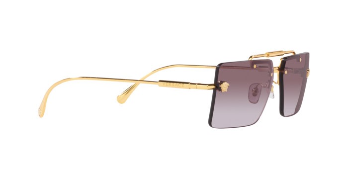 Occhiali da sole Versace VE 2245 (10028H) colore gold forma rettangolare lenti violet gradient