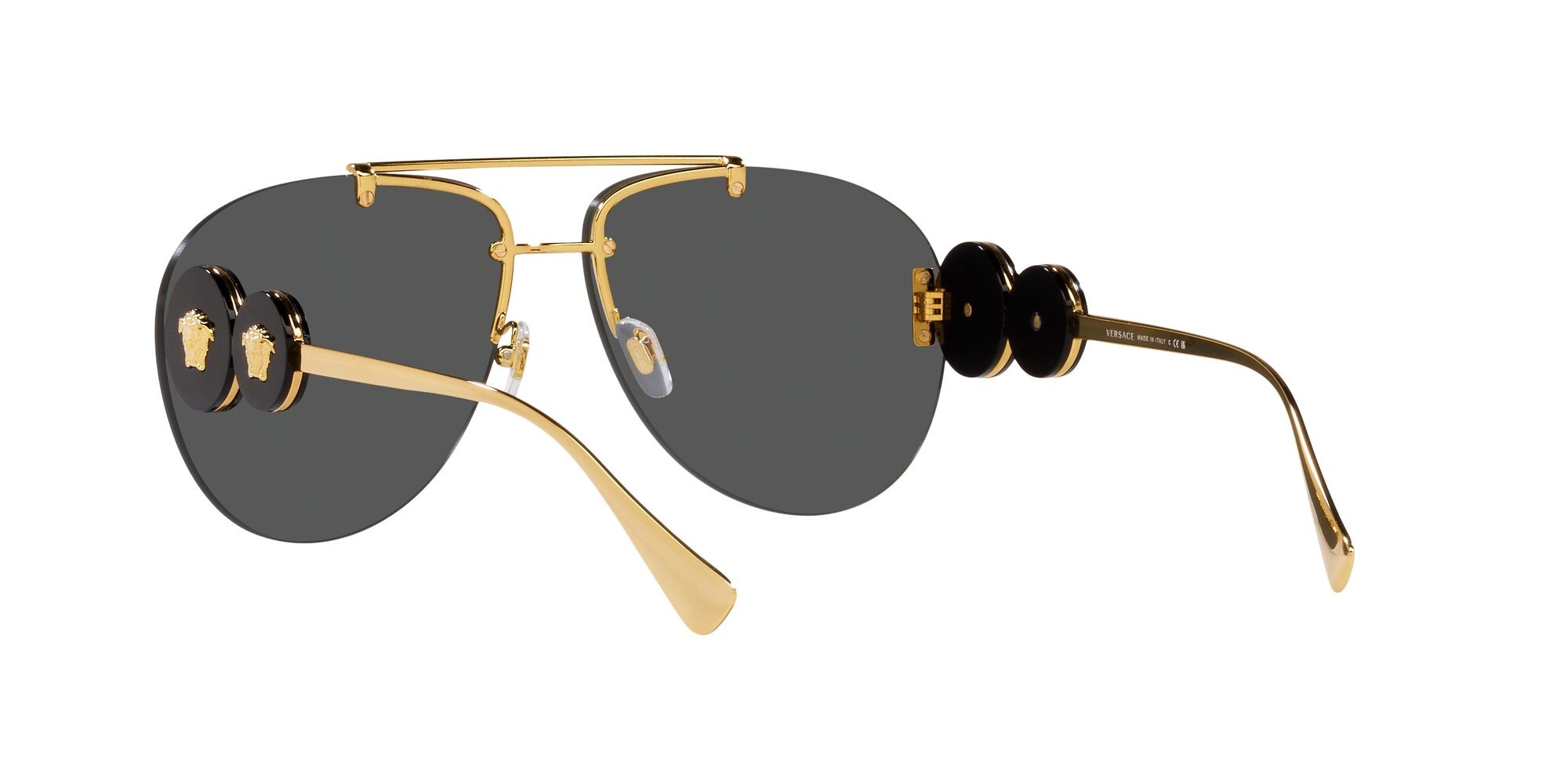 Sonnenbrillen Versace VE 2250 (100287) farbe oro form aviator gläser grigio scuro