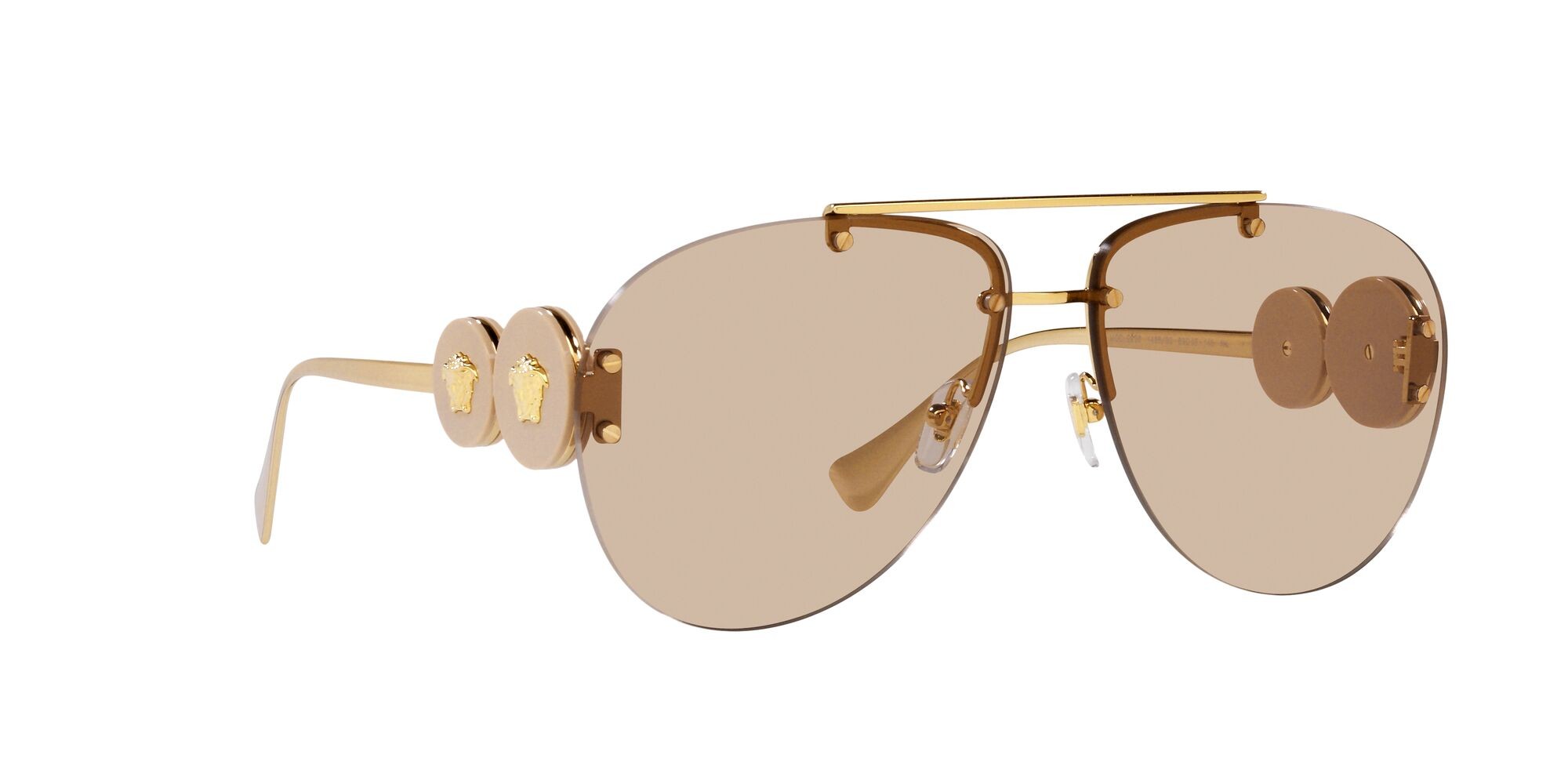 Sonnenbrillen Versace VE 2250 (148693) farbe oro form aviator gläser marrone chiaro