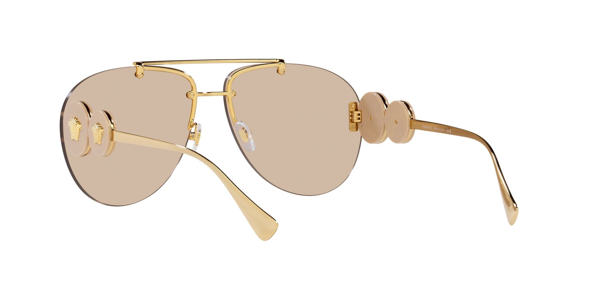Sonnenbrillen Versace VE 2250 (148693) farbe oro form aviator gläser marrone chiaro