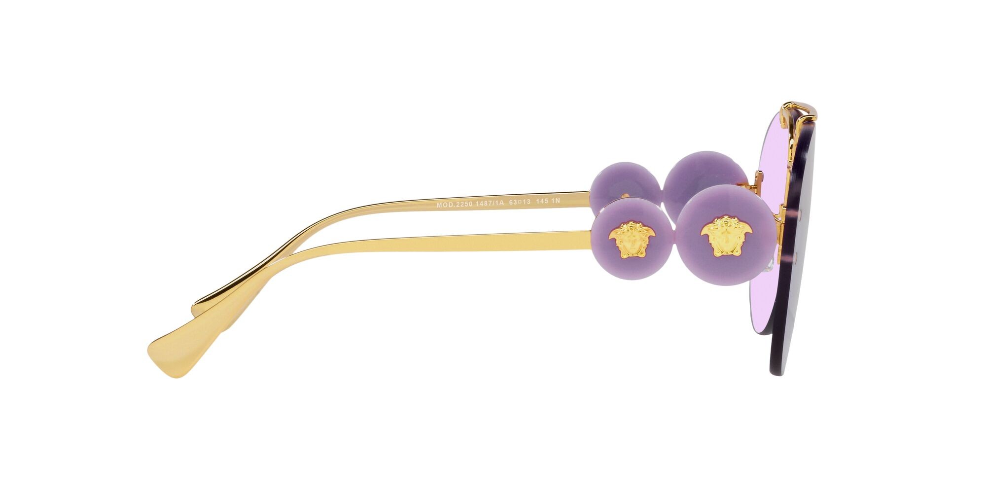 Sonnenbrillen Versace VE 2250 (14871A) farbe oro form aviator gläser viola chiaro