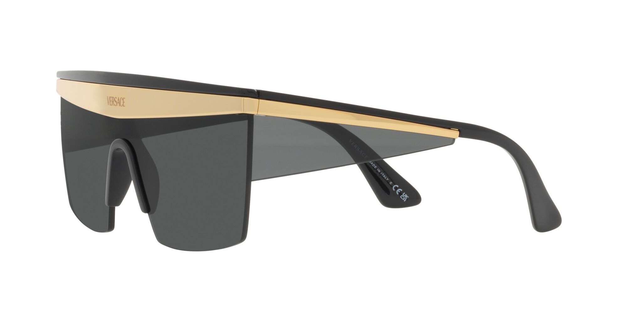 Sonnenbrillen Versace VE 2254 (100287) farbe nero form rechteckig gläser grigio scuro