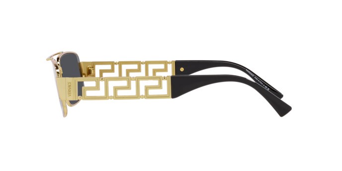 Occhiali da sole Versace VE 2257 (100287) colore oro forma rettangolare lenti grigio scuro