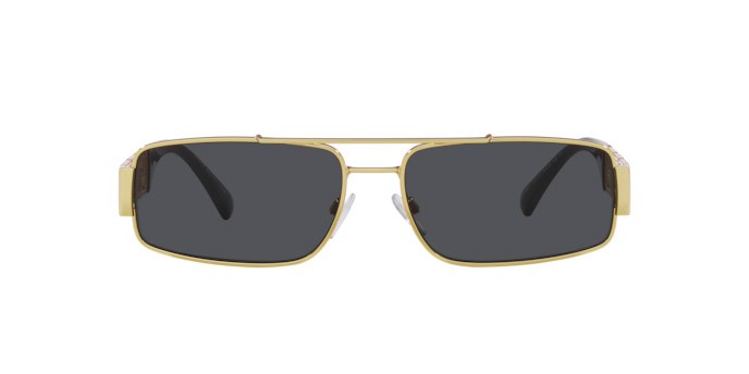 Occhiali da sole Versace VE 2257 (100287) colore oro forma rettangolare lenti grigio scuro