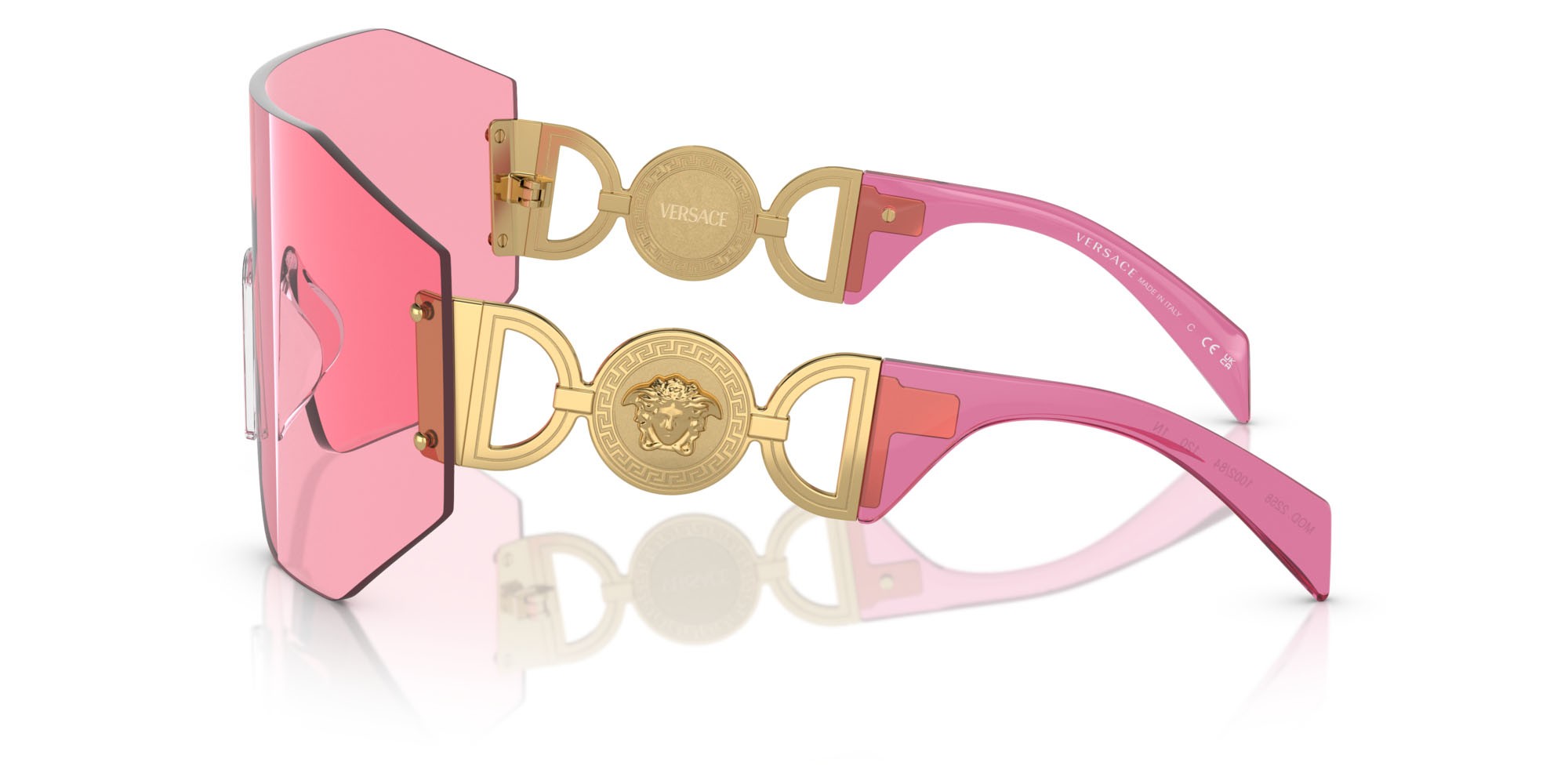 Occhiali da sole Versace VE 2258 (100284) colore rosa forma irregolare lenti rosa