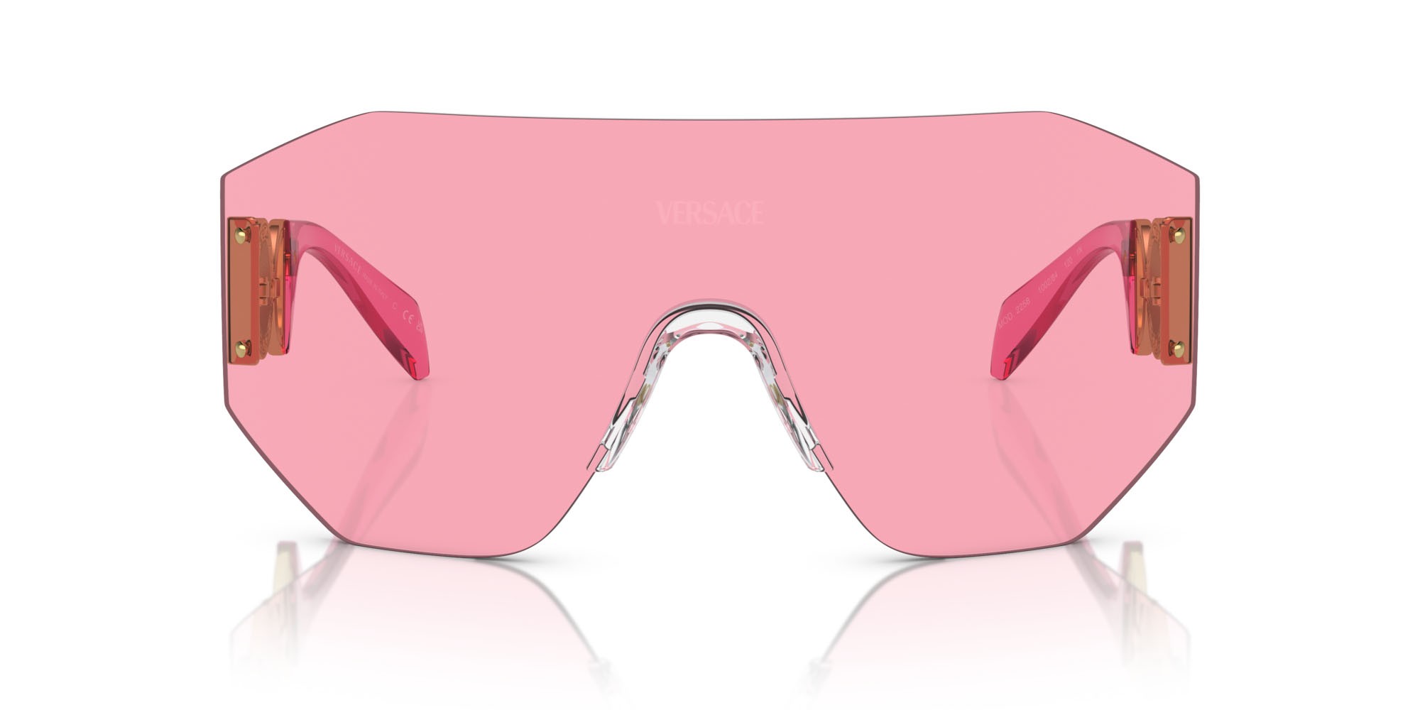 Occhiali da sole Versace VE 2258 (100284) colore rosa forma irregolare lenti rosa