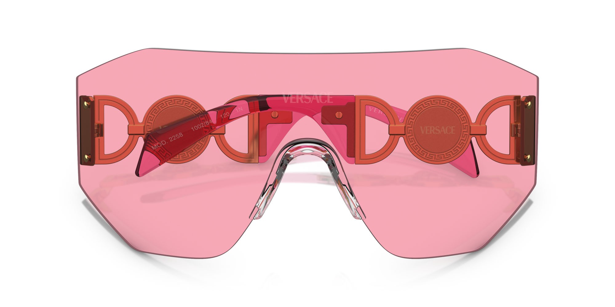 Occhiali da sole Versace VE 2258 (100284) colore rosa forma irregolare lenti rosa