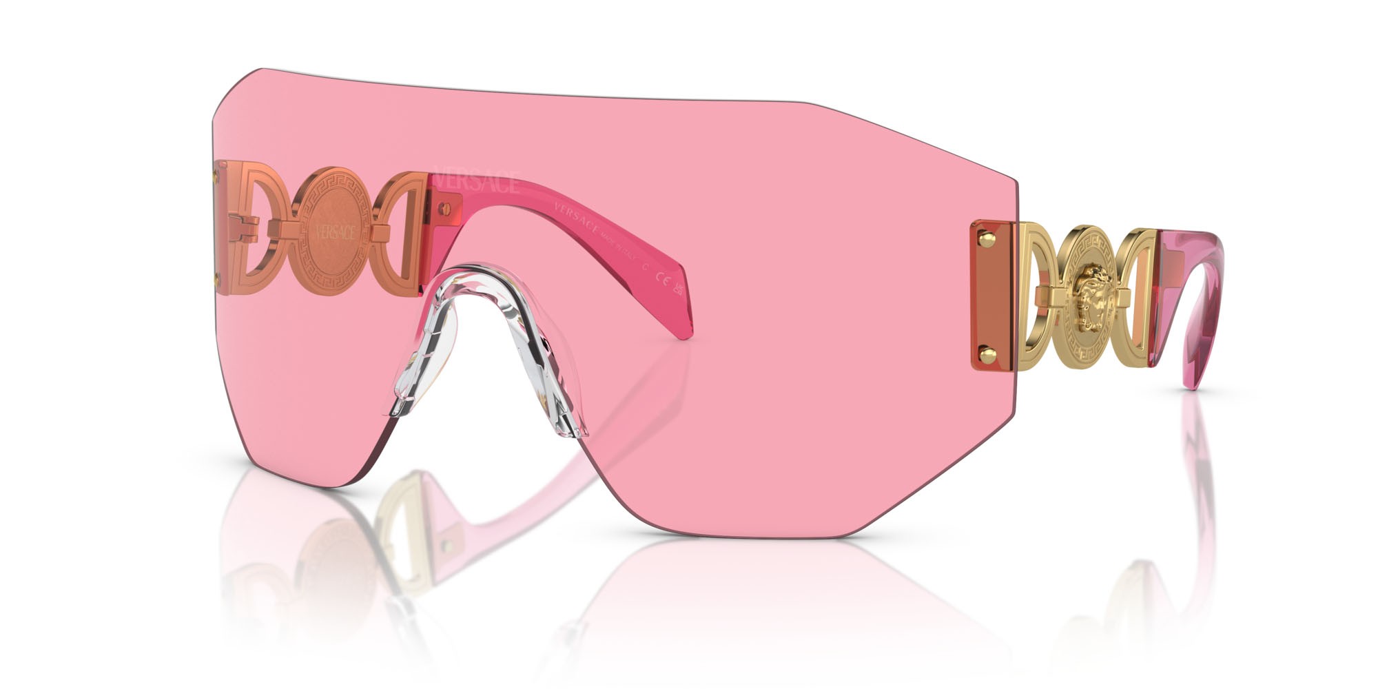 Occhiali da sole Versace VE 2258 (100284) colore rosa forma irregolare lenti rosa