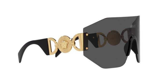 Occhiali da sole Versace VE 2258 (100287) colore grigio scuro forma irregolare lenti grigio scuro