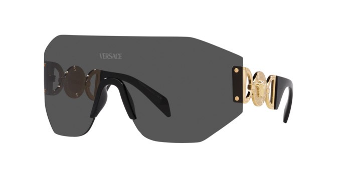 Occhiali da sole Versace VE 2258 (100287) colore grigio scuro forma irregolare lenti grigio scuro