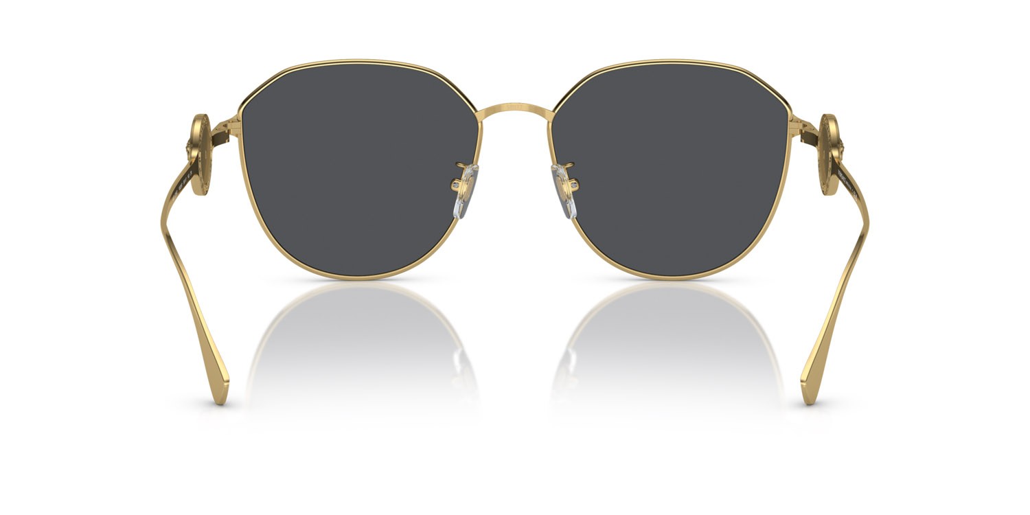 Sunglasses Versace VE 2259D (100287) color oro shape irregular lenses grigio scuro