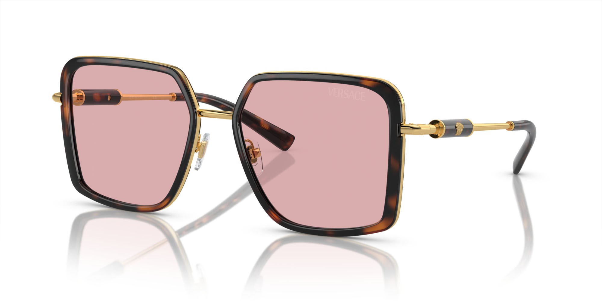 Sonnenbrillen Versace VE 2261 (100284) farbe havana form quadratisch gläser viola chiaro