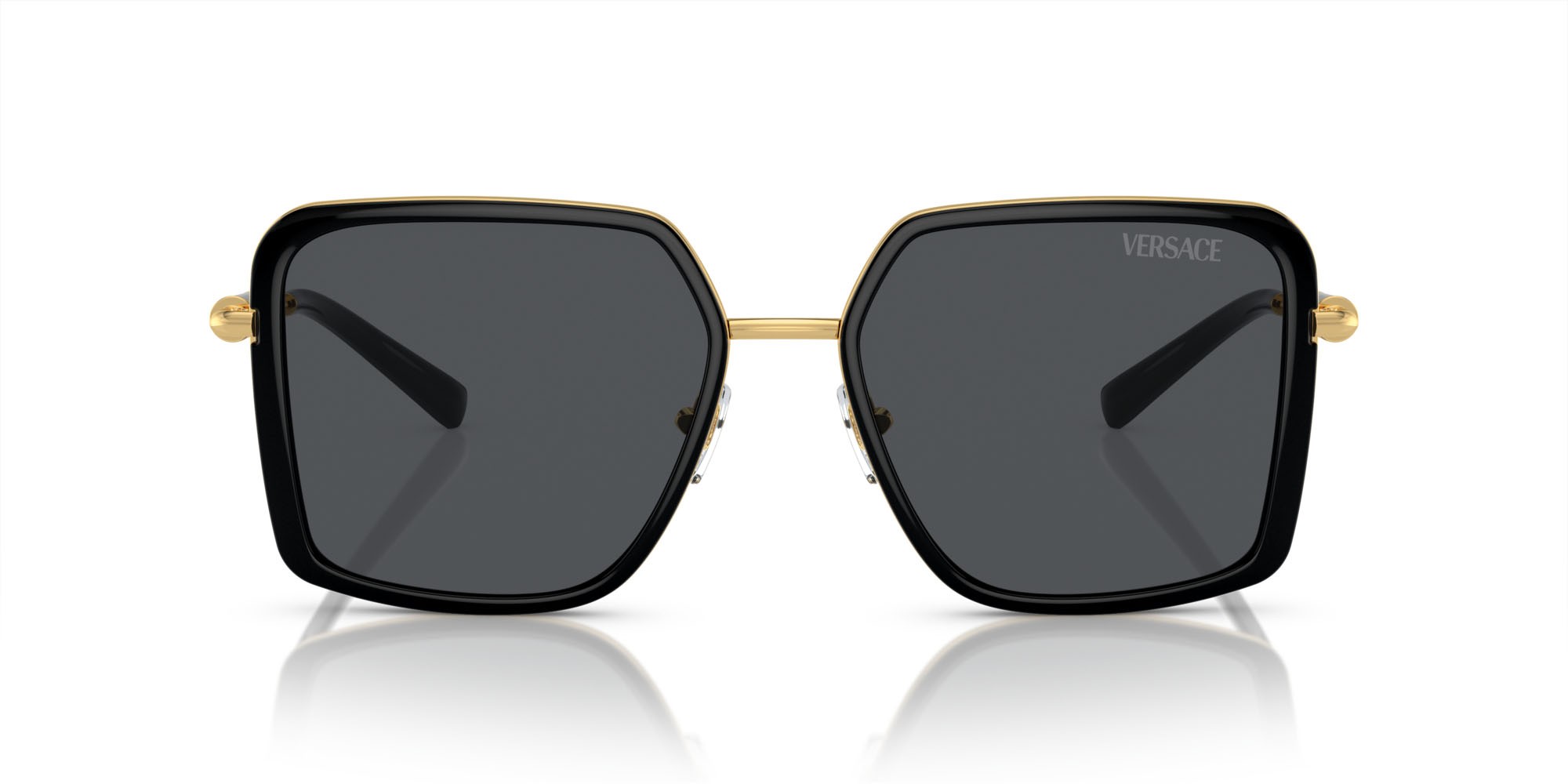 Occhiali da sole Versace VE 2261 (100287) colore nero forma quadrato lenti grigio scuro